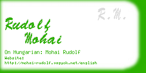 rudolf mohai business card